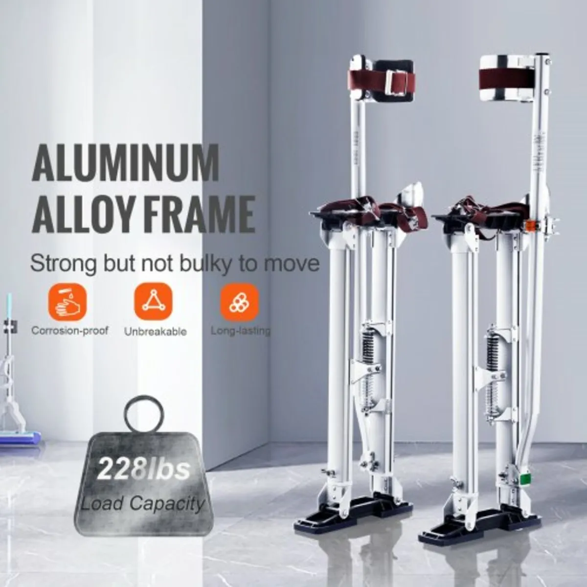 Drywall Stilts, 61 cm-102 cm Adjustable Aluminum T - Image 2