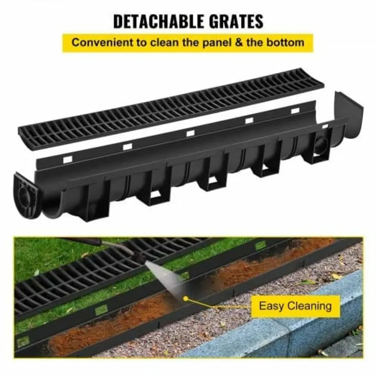 Drainage Trench Driveway Channel Drain Kit Plastic - Image 2