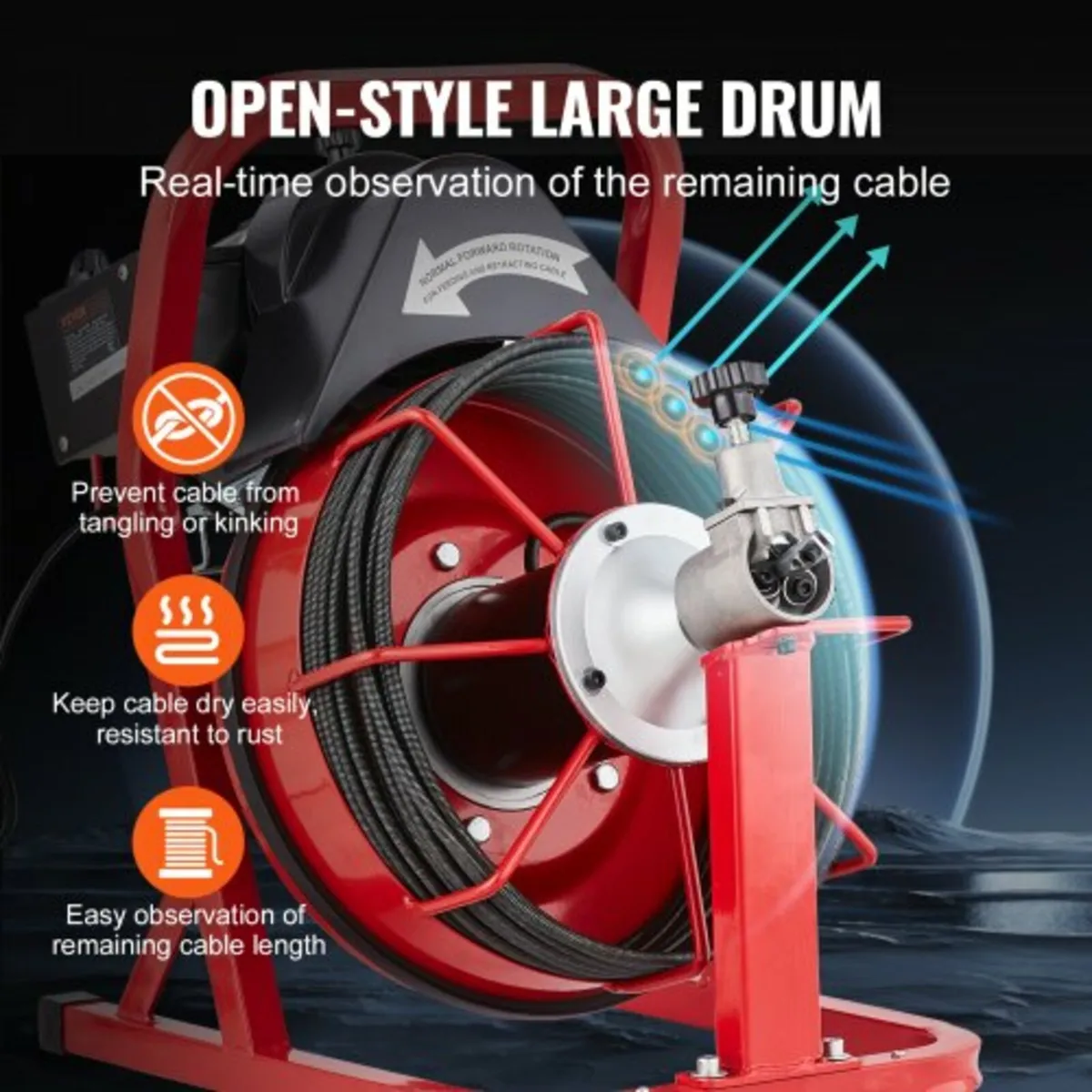 Cleaner Machine Electric Drain Auger 1524 cm x 0.9 - Image 2