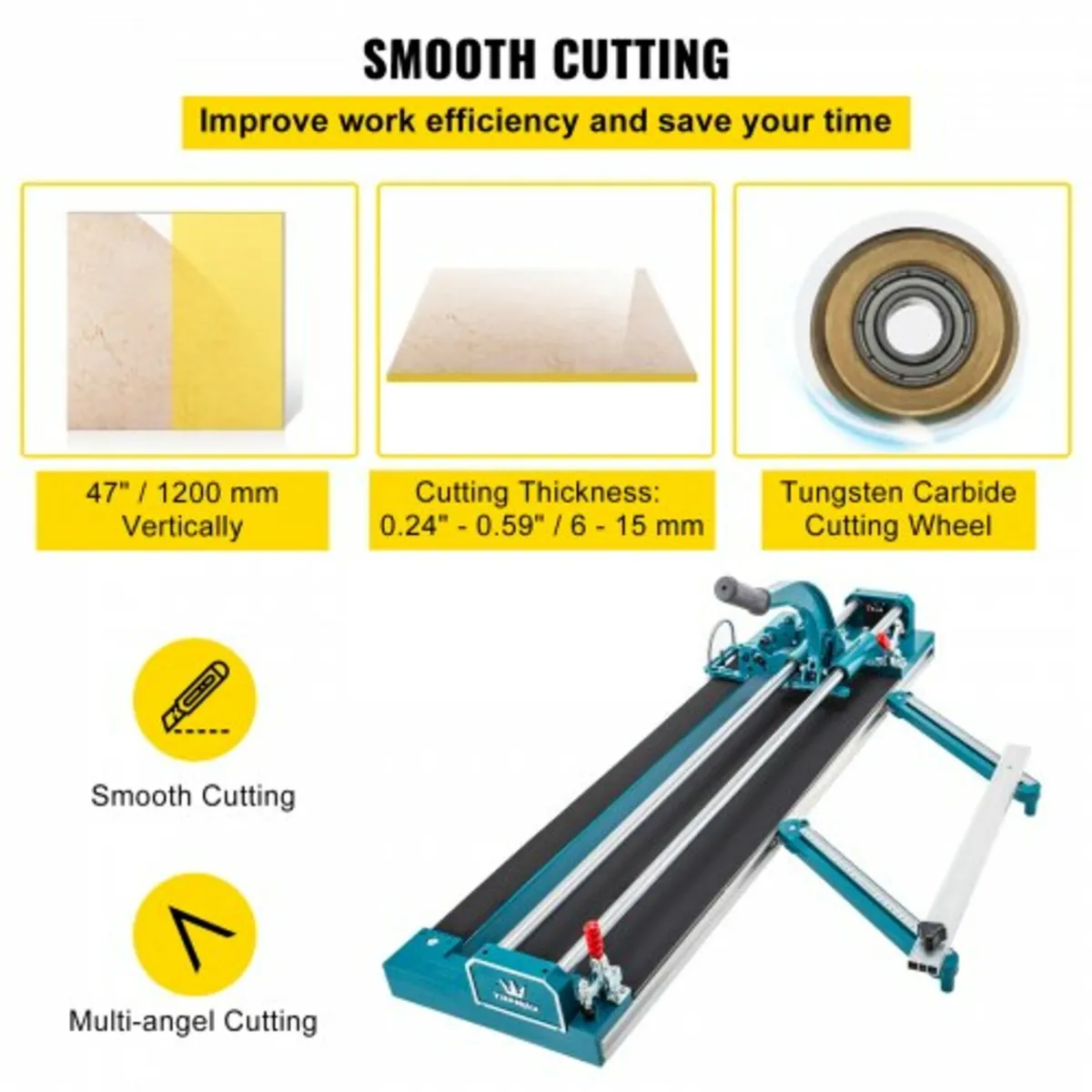 47Inch/1200mm Tile Cutter Double Rail Manual Tile - Image 4