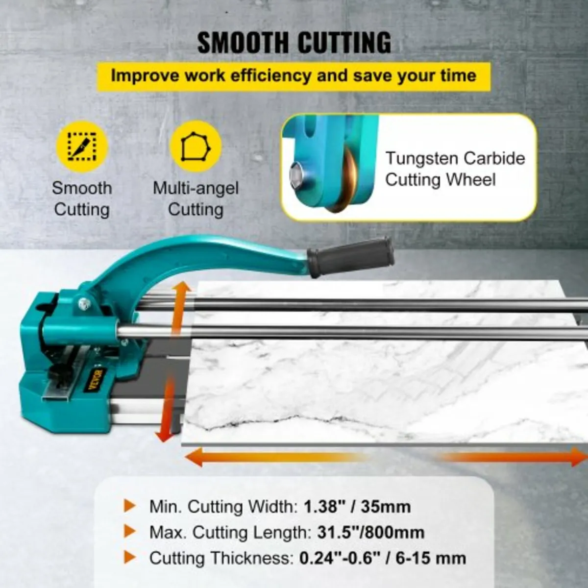 31 Inch/800mm Tile Cutter Double Rails & Brackets - Image 2