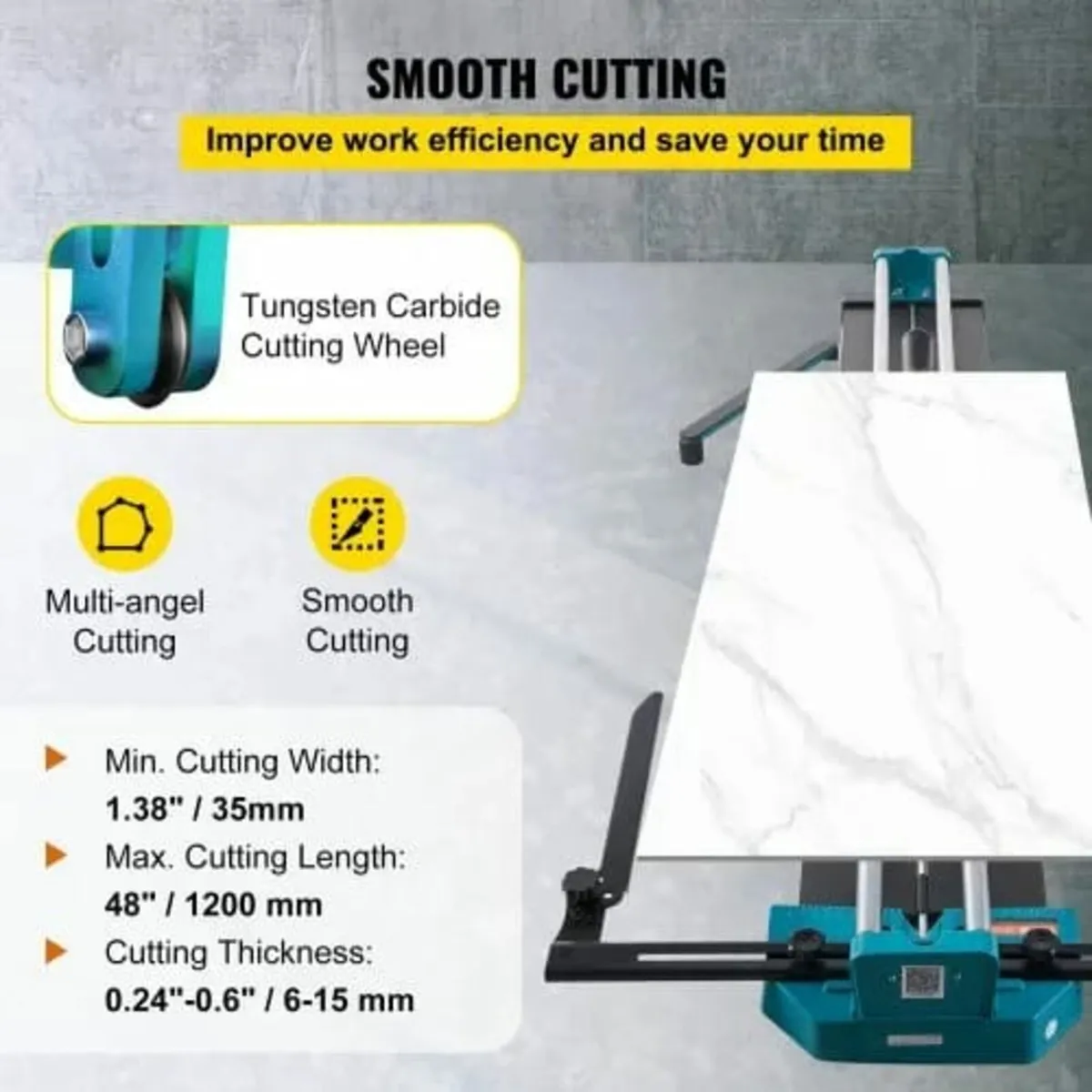 1200MM Tile Cutter, High Precision Manual Ceramic - Image 2