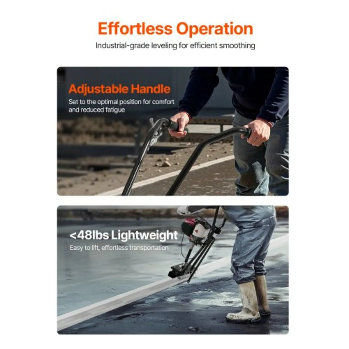 Concrete Power Screed, 12 ft Aluminum Board Straig - Image 4