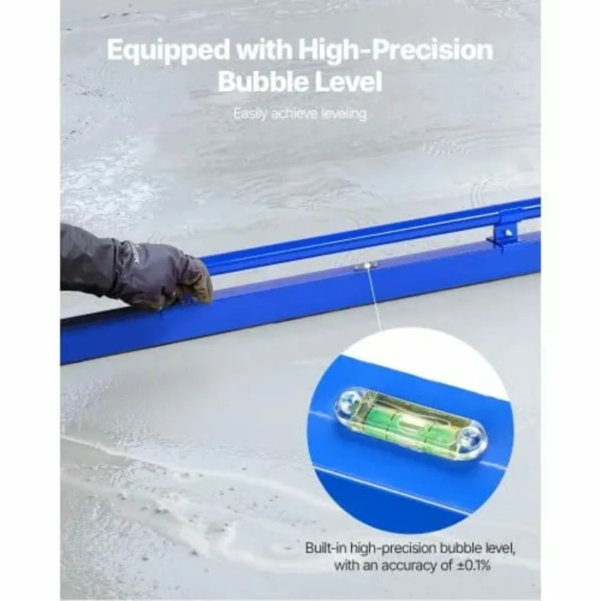 Concrete Screed, 48 Inch Screed with Level Vial, E - Image 3