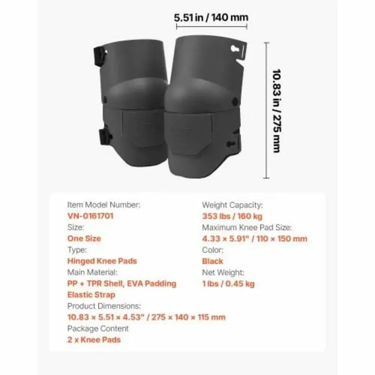 Knee Pads for Work, Extra Thick Construction Knee - Image 2