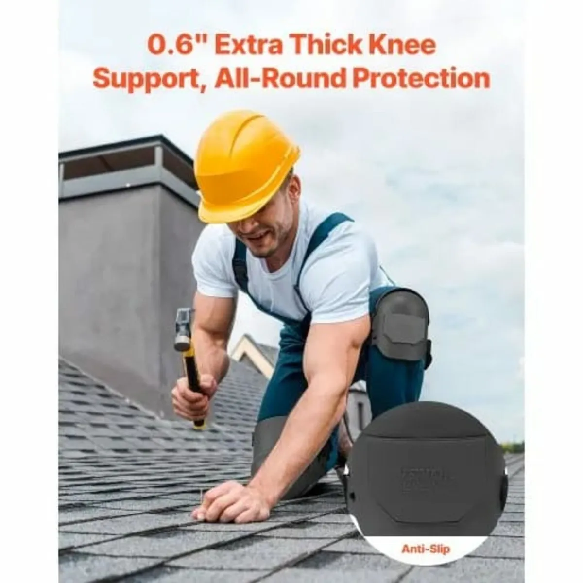 Knee Pads for Work, Extra Thick Construction Knee - Image 3