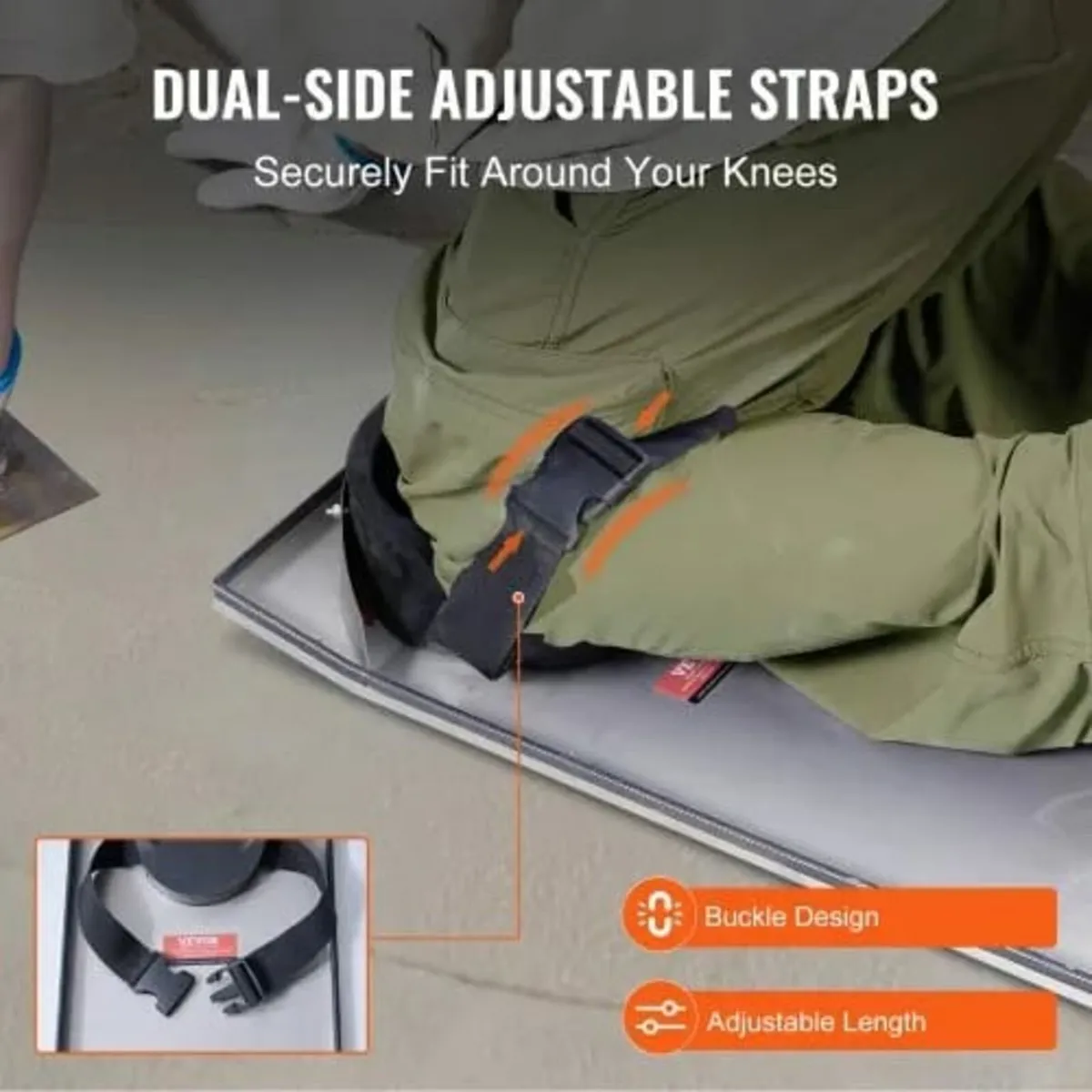 Knee Boards Stainless Steel, 30'' x 10'' Concrete - Image 4