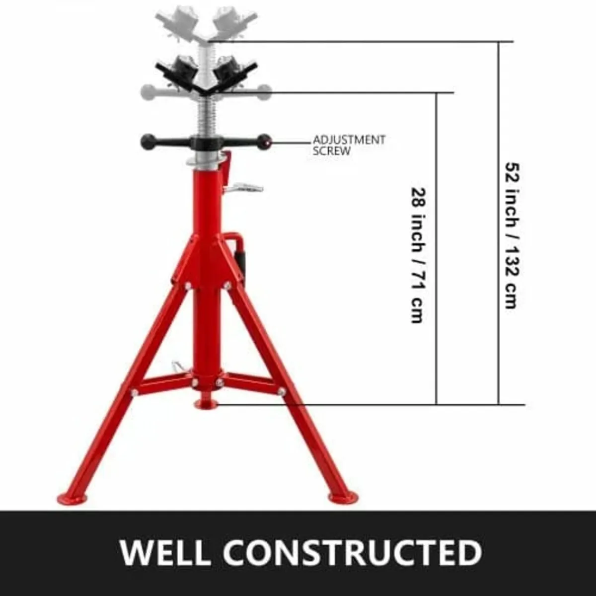Pipe Jack Stand, Model V-Head 1107A Head High Fold - Image 2