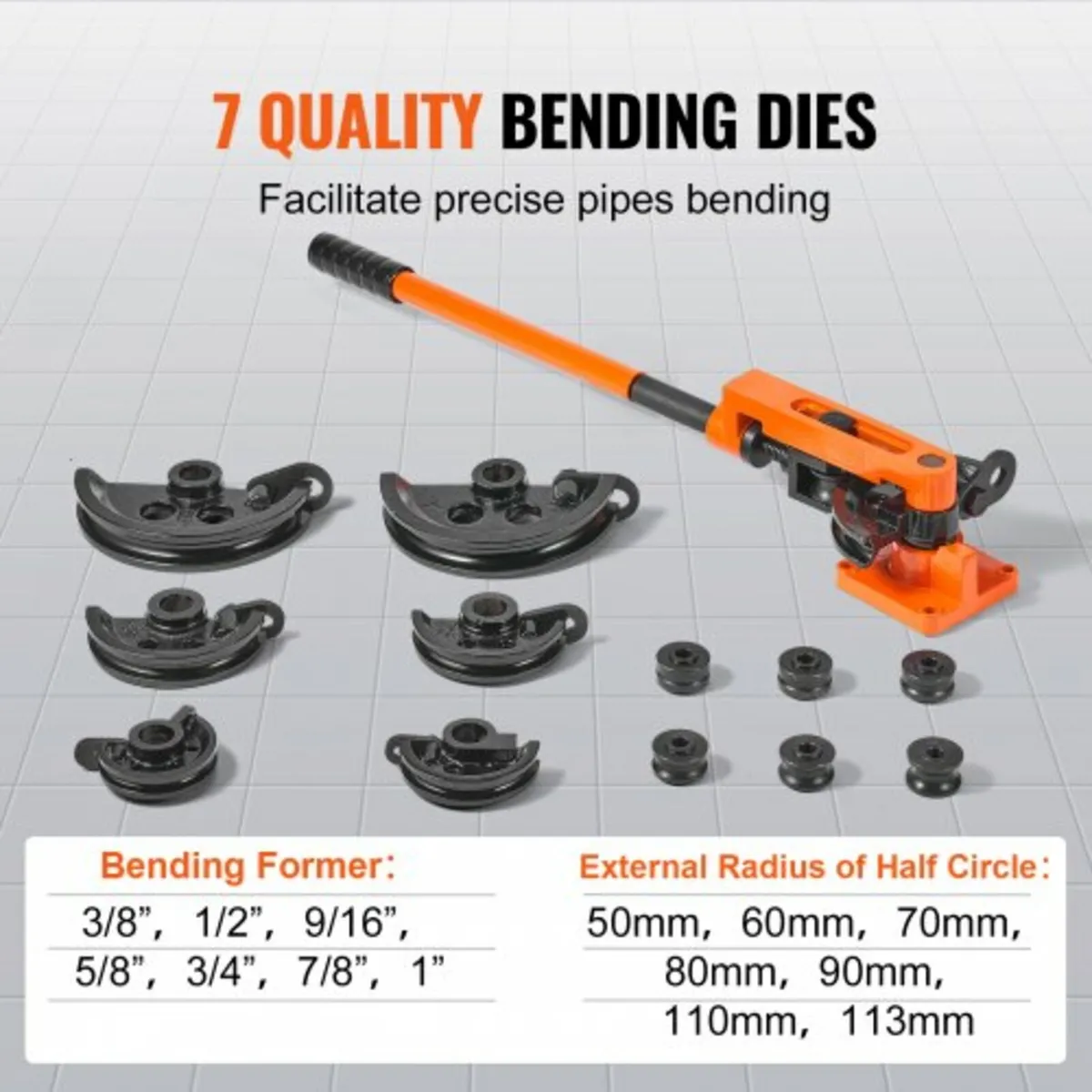 Pipe Tube Bender, 9.5mm to 25.4mm OD Manual Pipe T - Image 2