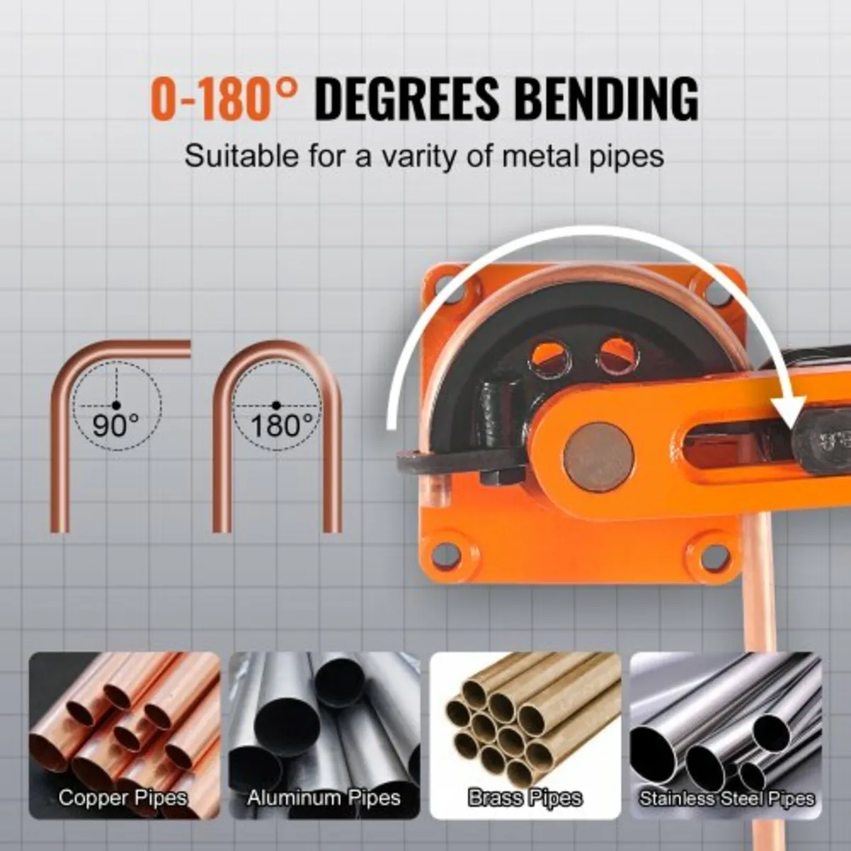 Pipe Tube Bender, 9.5mm to 25.4mm OD Manual Pipe T - Image 3