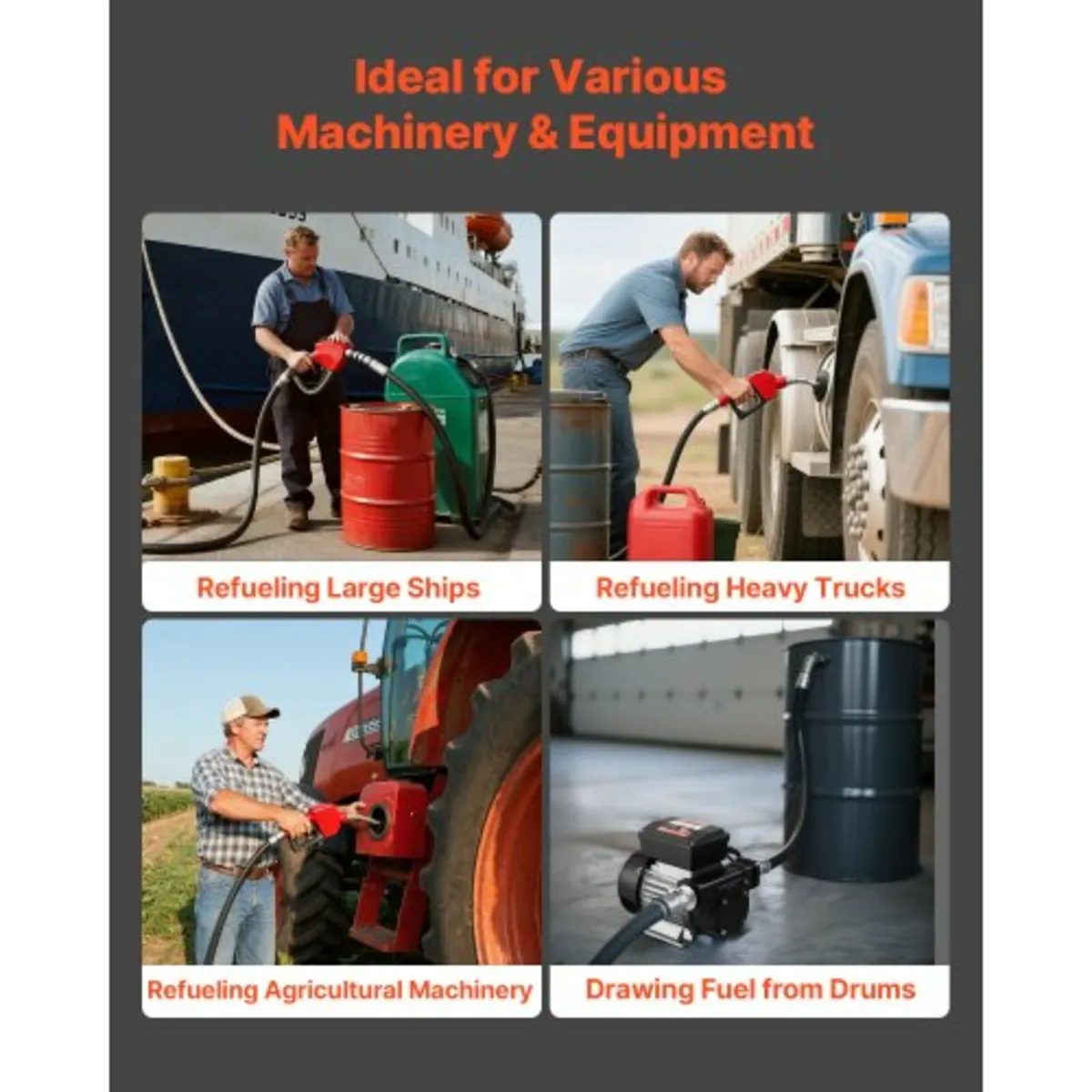 Oil Transfer Pump 230V, 16 GPM 60 L/min, AC Electr - Image 4