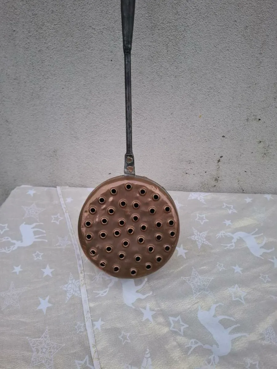 Antique copper bed warmer - Image 2