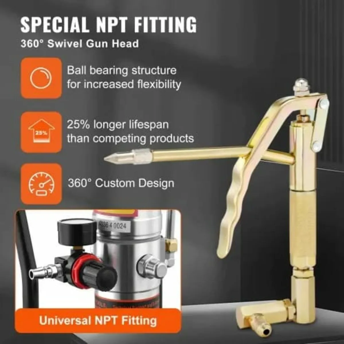 Grease Pump, 50:1 Pressure Ratio Air Operated Grea - Image 3