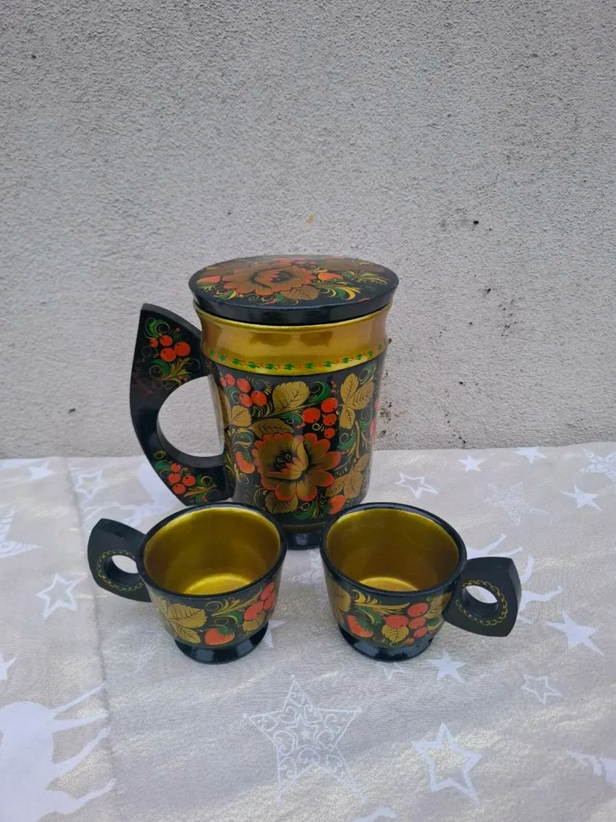 Ex urss light wood drink set postage possible