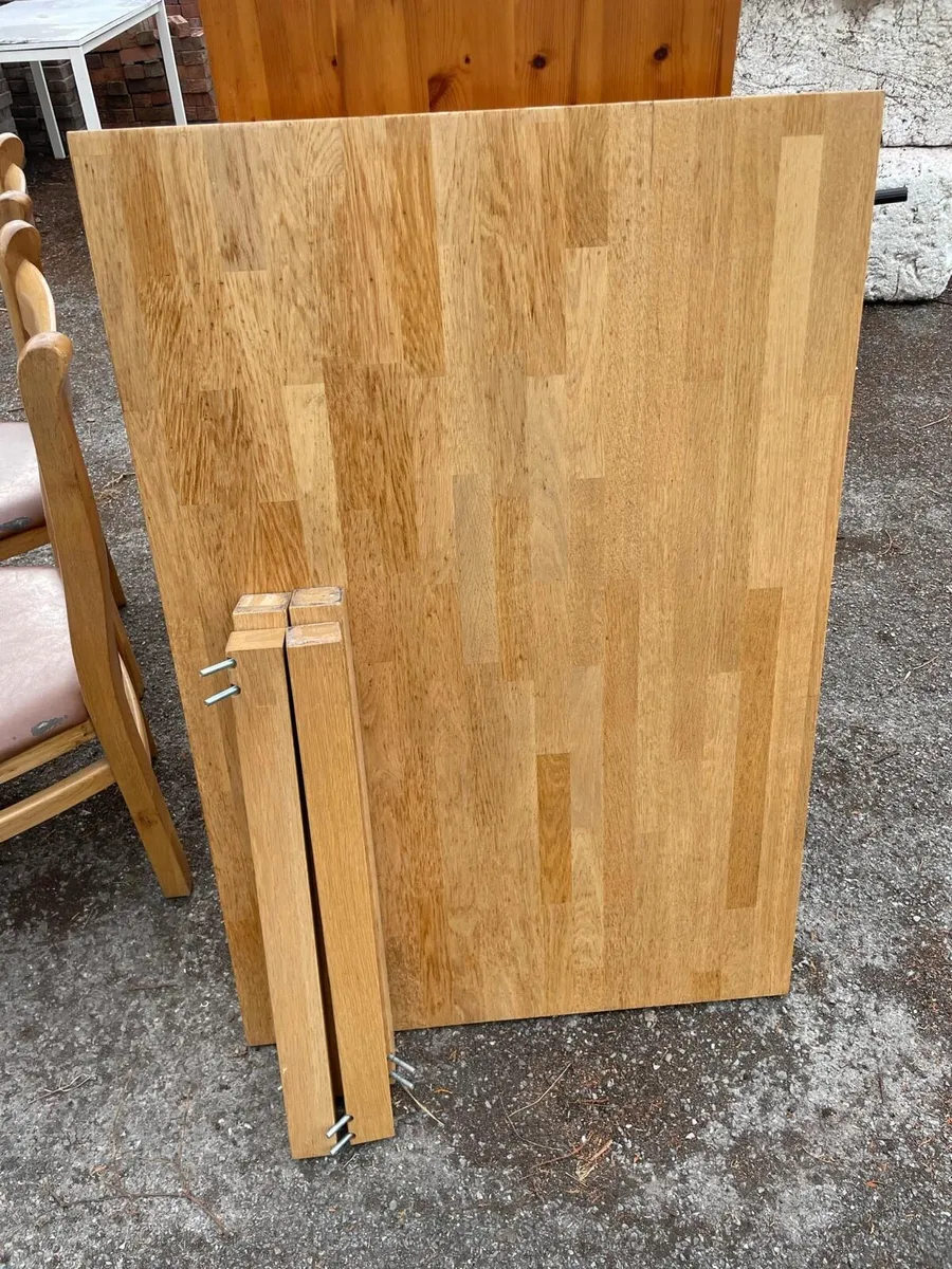 Kitchen table oak - Image 2