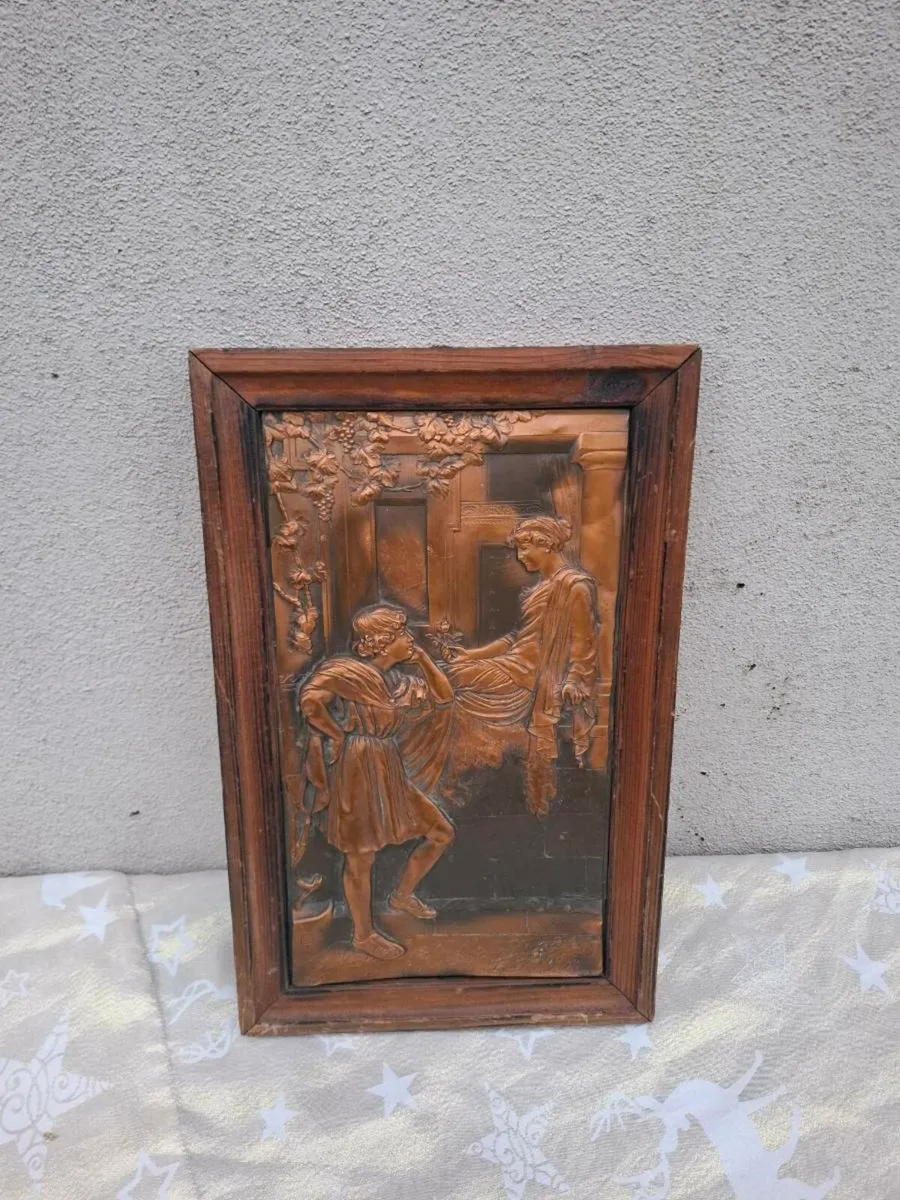 Copper and wood frame