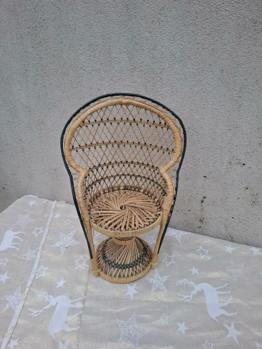 40cm little rattan chair stand postage possible