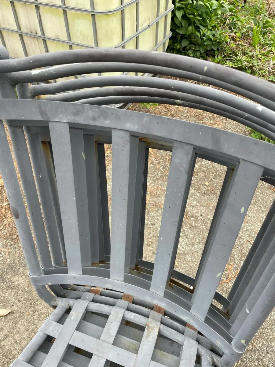 5 metal garden chairs heavy - Image 3