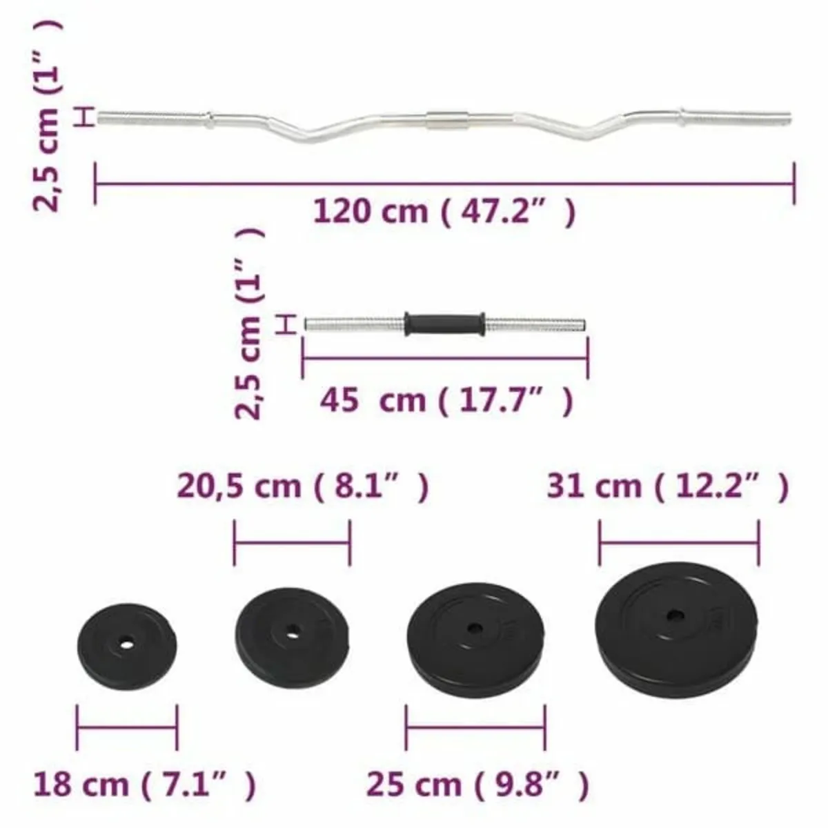 Barbell and Dumbbell with Plates 60 kg

Descriptio - Image 4