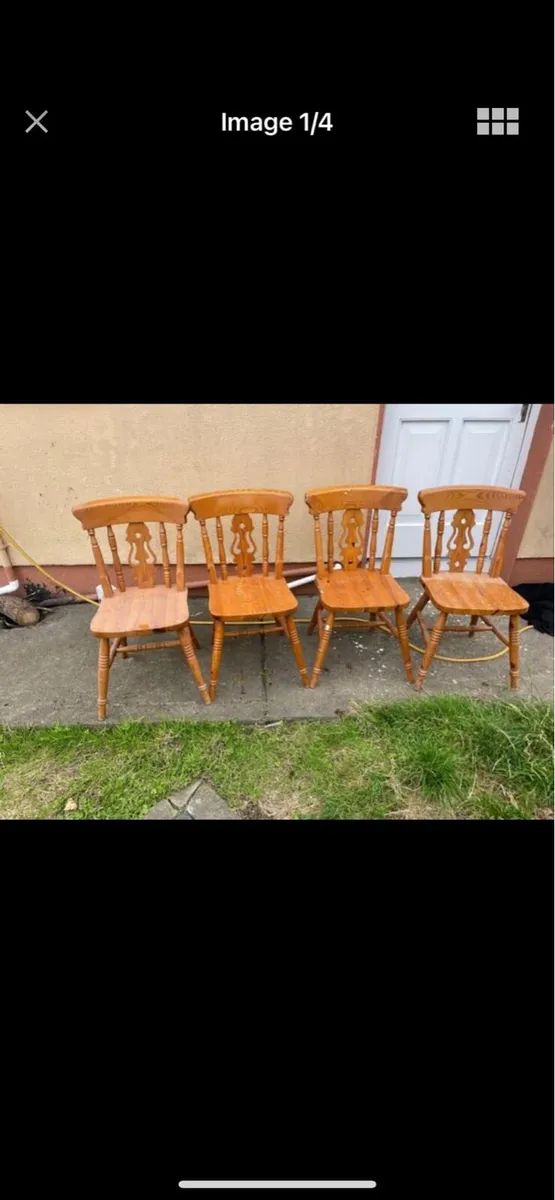4 pine kitchen chairs €60 - Image 1