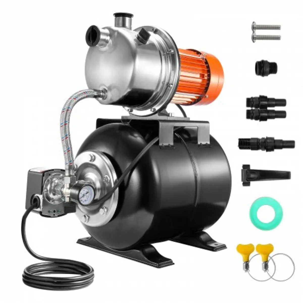 1193W(1.6 HP) Shallow Well Pump with Pressure Tank - Image 1