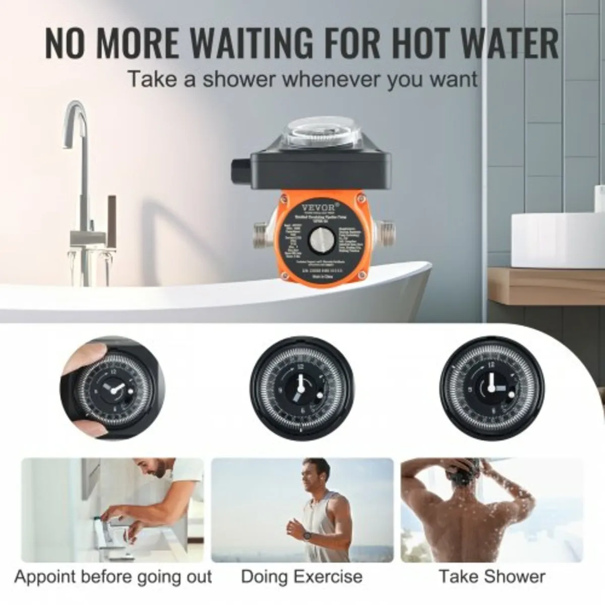 Hot Water Circulation Pump Circulator Pump DN20 In - Image 3