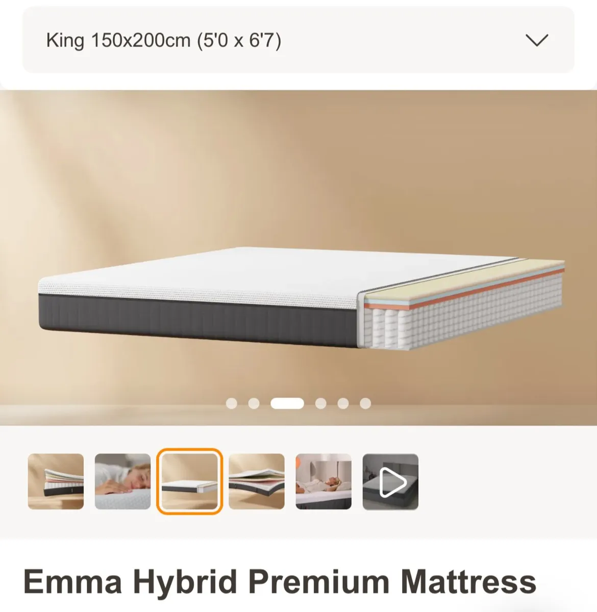 King size Emma mattress premium - Image 2