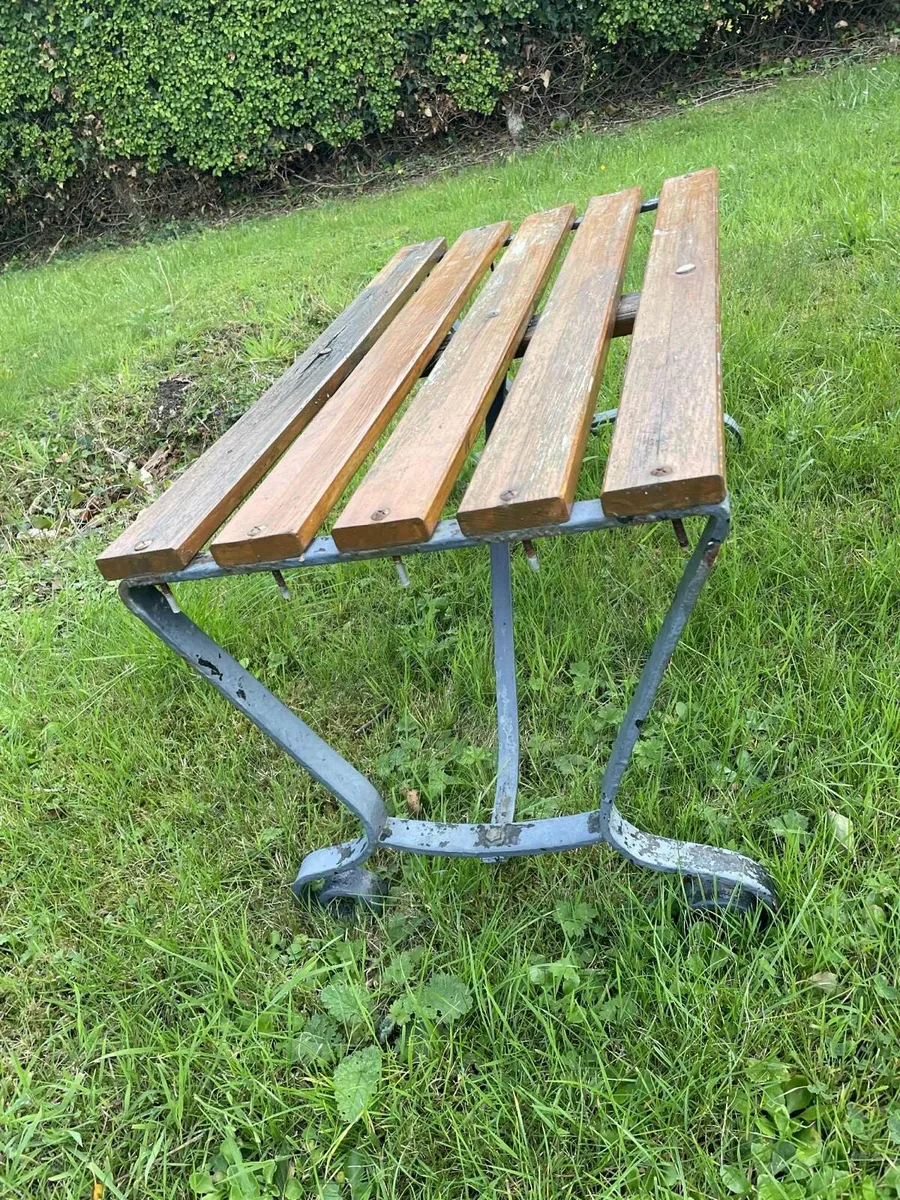 Garden set bench x2 + table x1 - Image 4