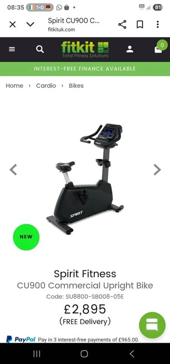 exercise bike - spirit - Image 4