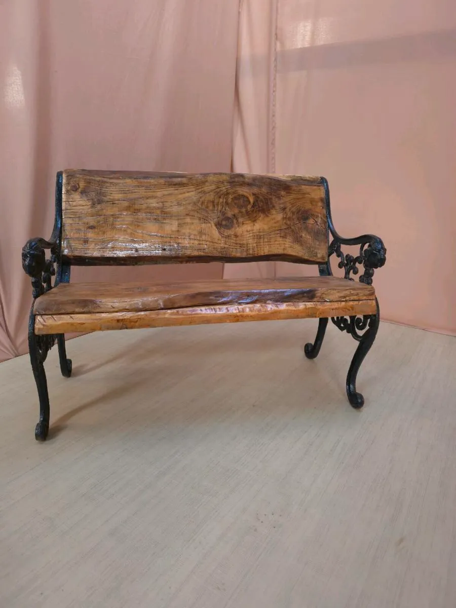 Cast Iron Timber Bench - Image 1