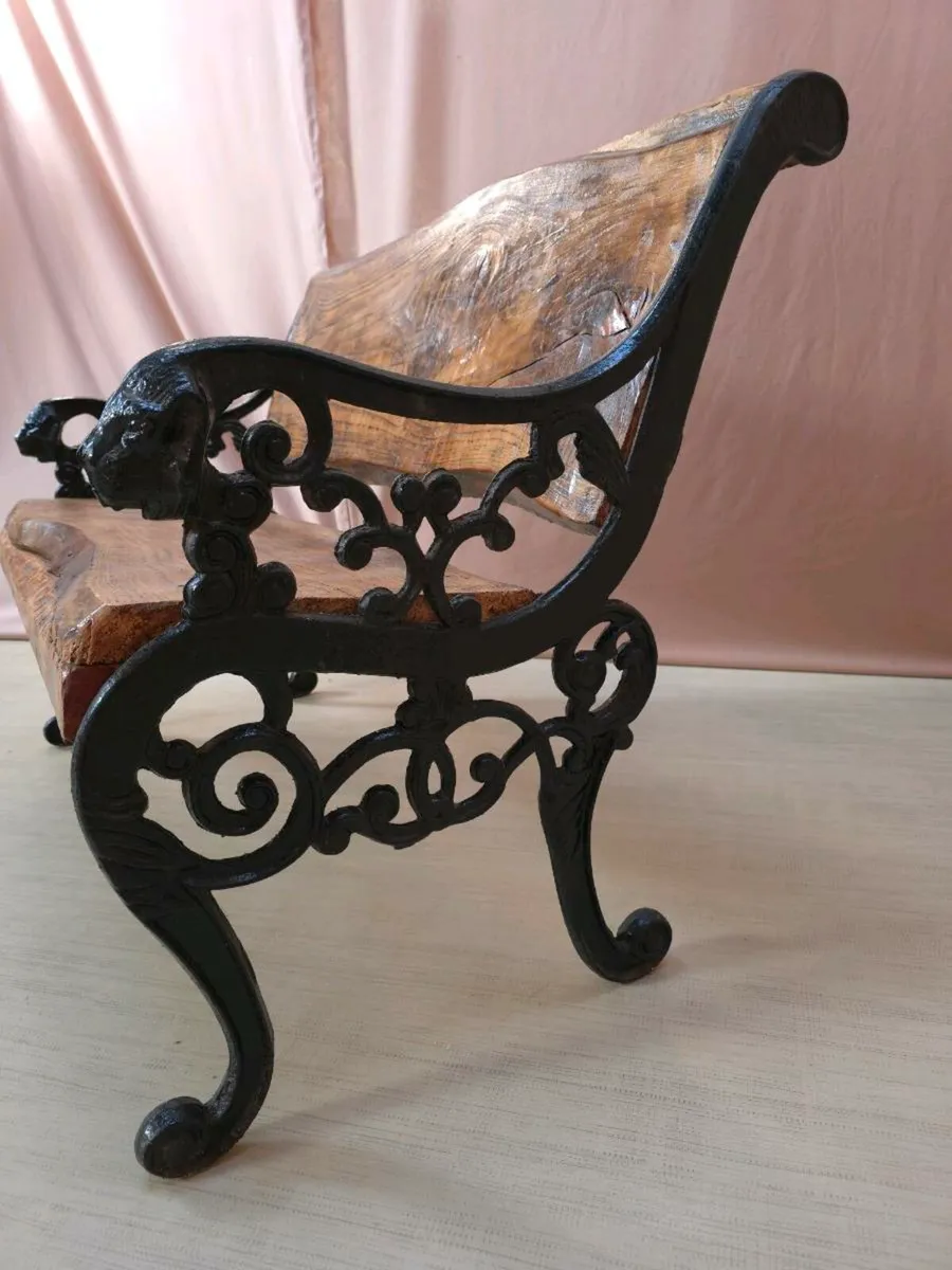 Cast Iron Timber Bench - Image 3