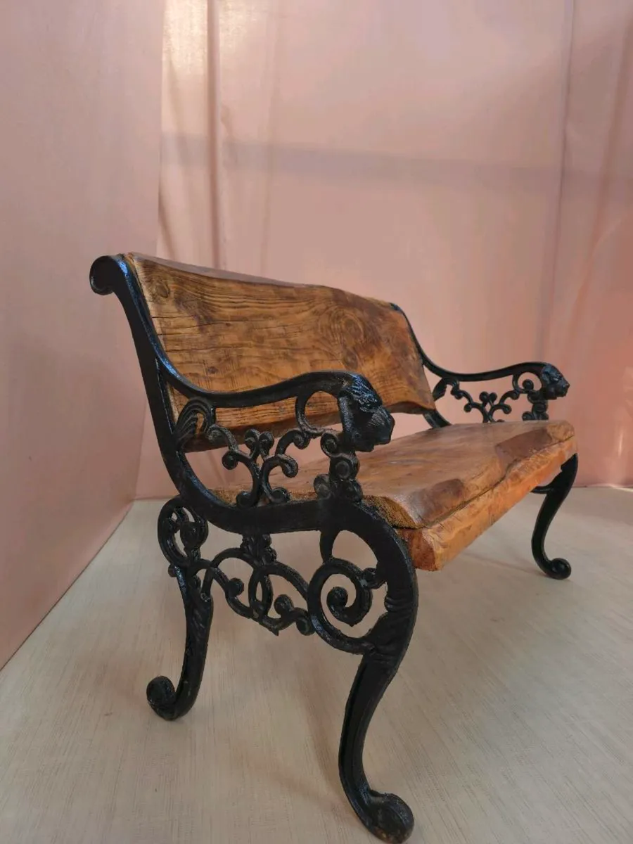 Cast Iron Timber Bench - Image 4