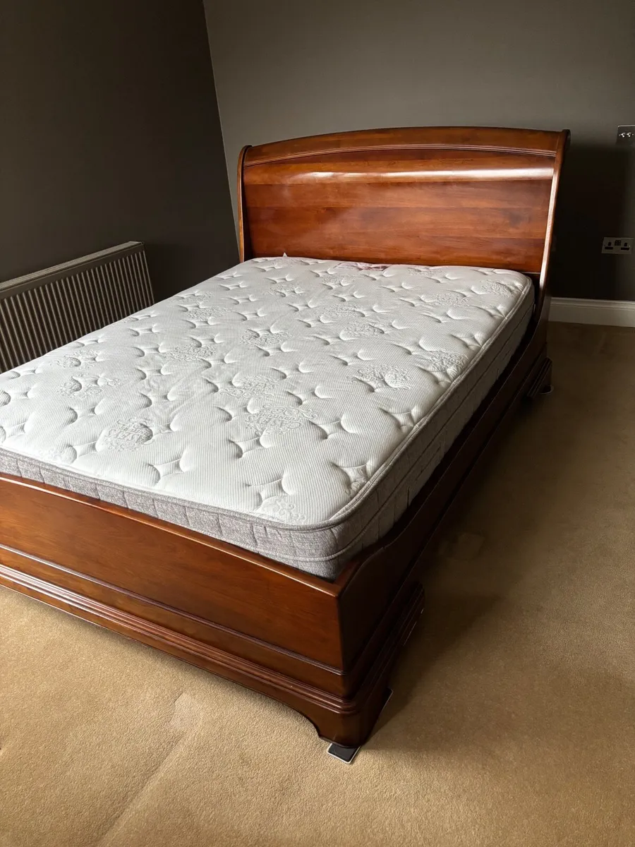 Cherry Wood King Size Bed - Image 4