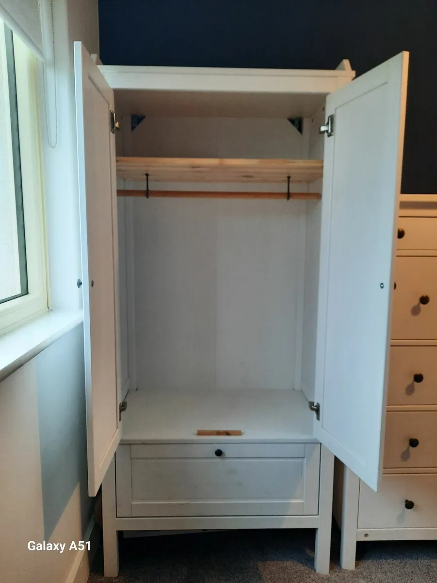 Ikea Sundvik White Wooden Wardrobe - Image 2