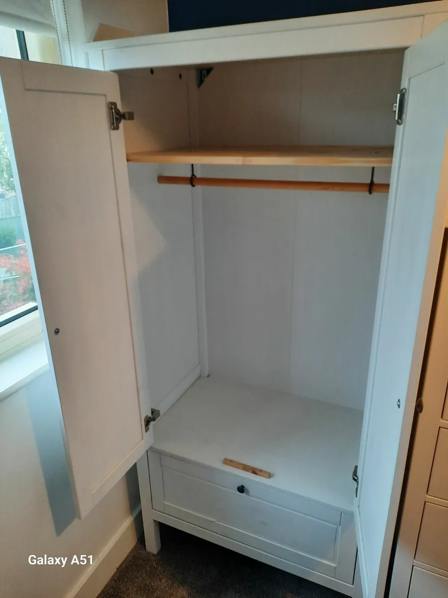 Ikea Sundvik White Wooden Wardrobe - Image 4