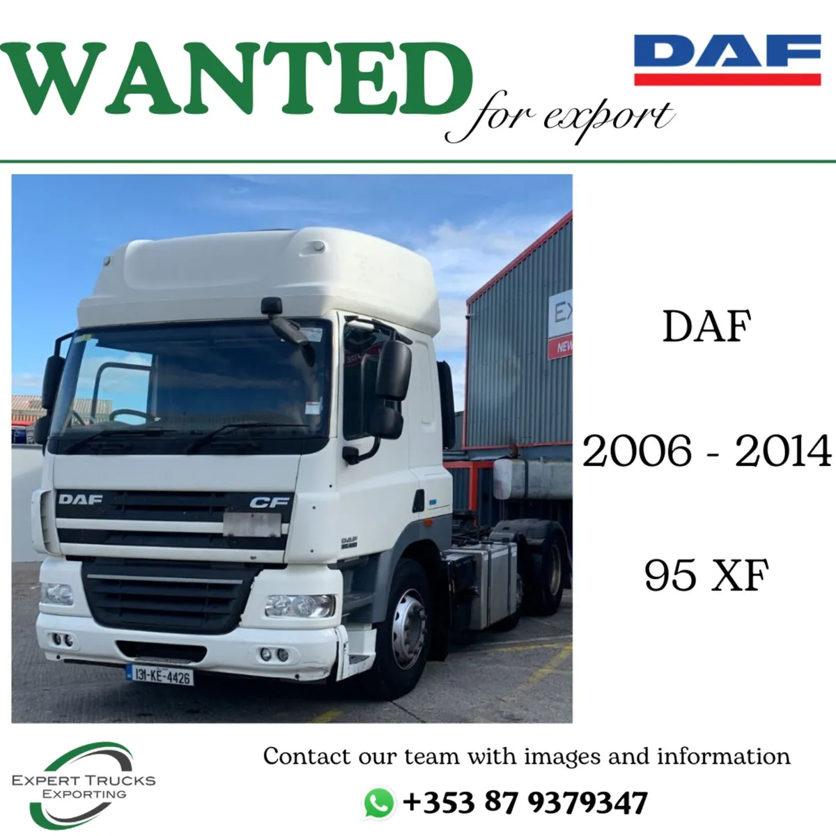 WANTED FOR EXPORT | DAF CF & XF - Image 2