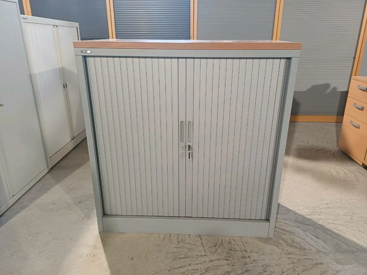 1.05m GO Steel Tambour Cabinet - Image 1
