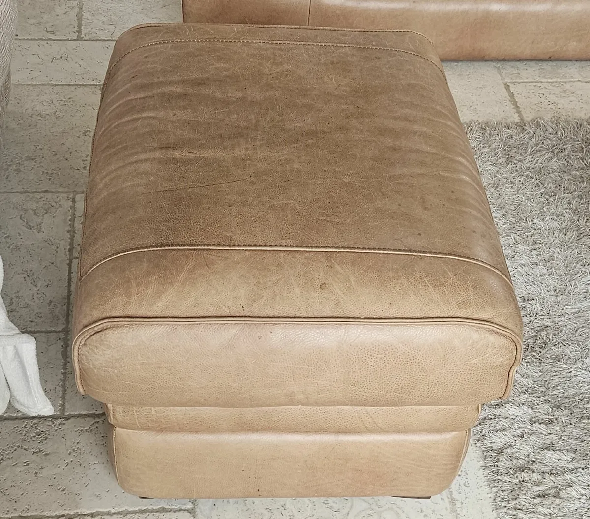 Leather Footstool