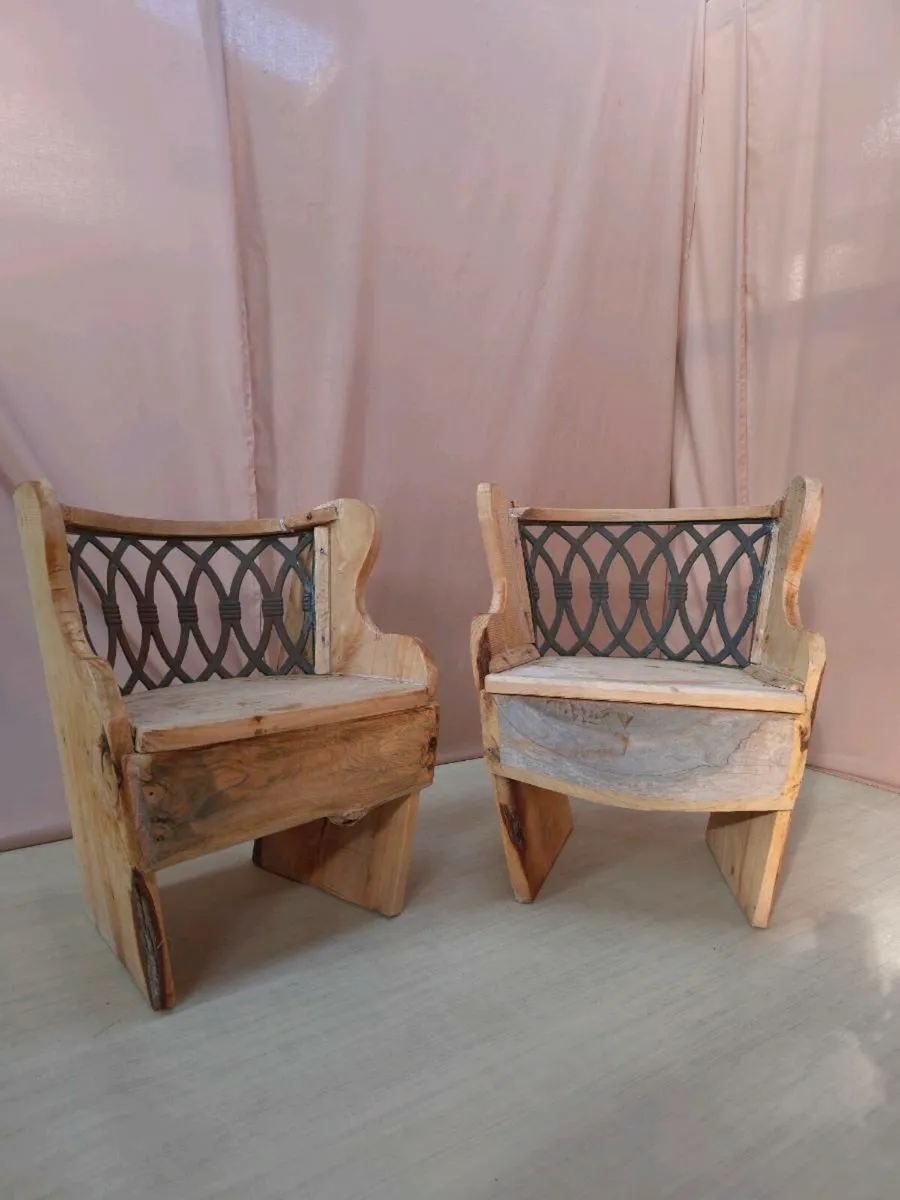 Handcrafted Timber Chairs - Image 1
