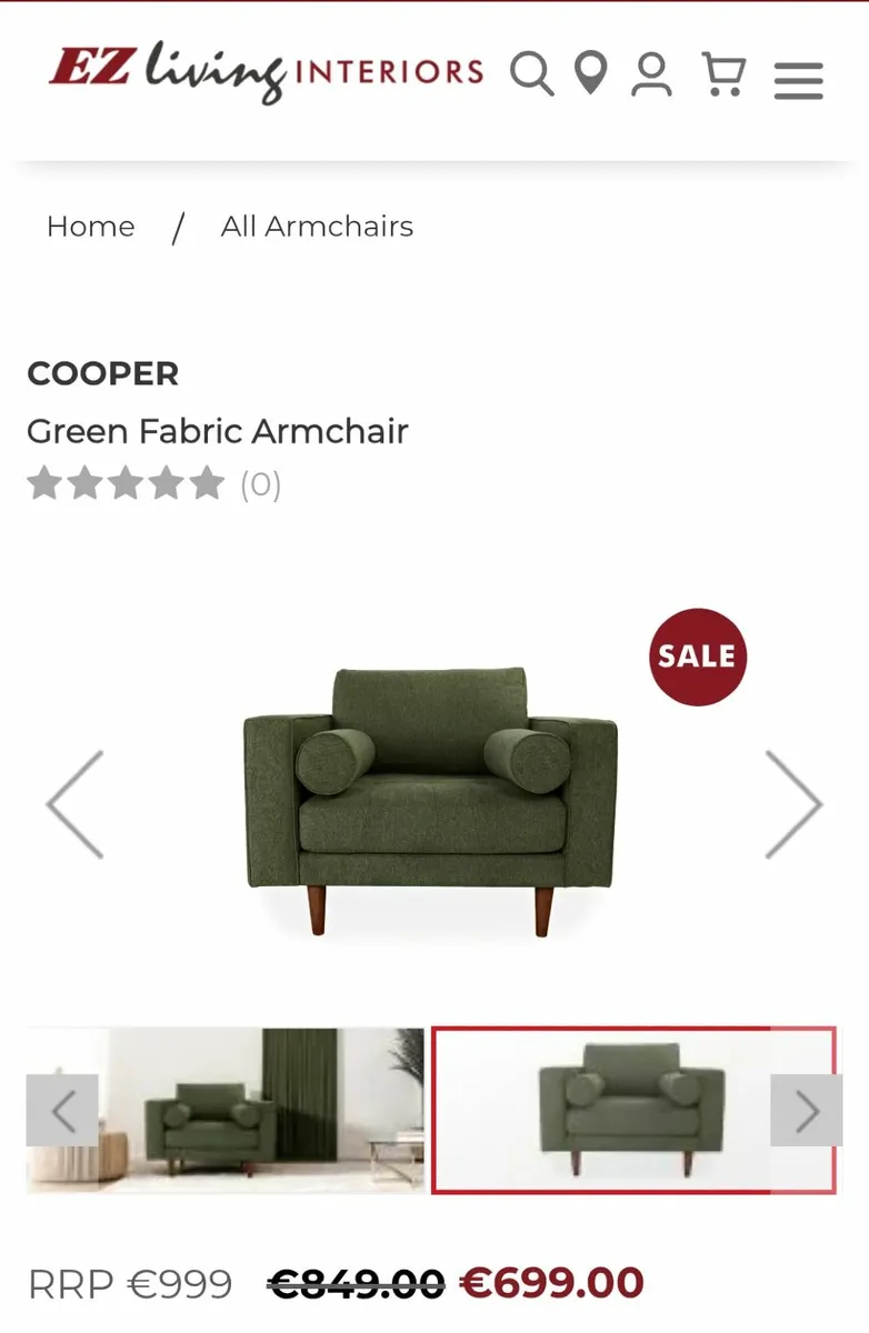 Single seater Cooper Sofa - Image 1