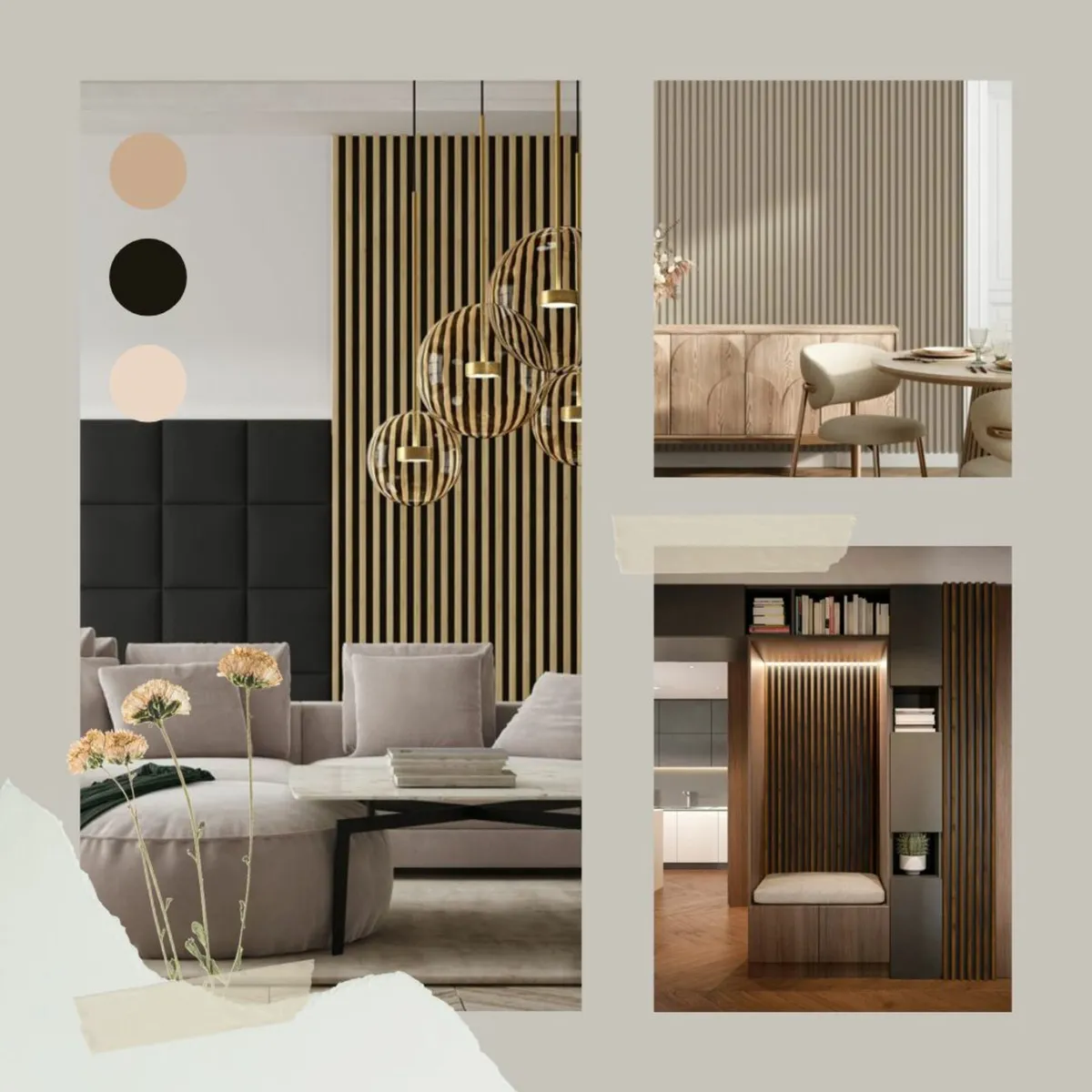 Decorative Lamellas On MDF Board - Image 1