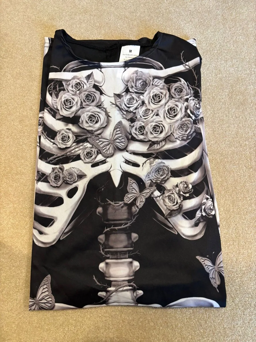 Girls Skeleton Dress age 10-12 - Image 2