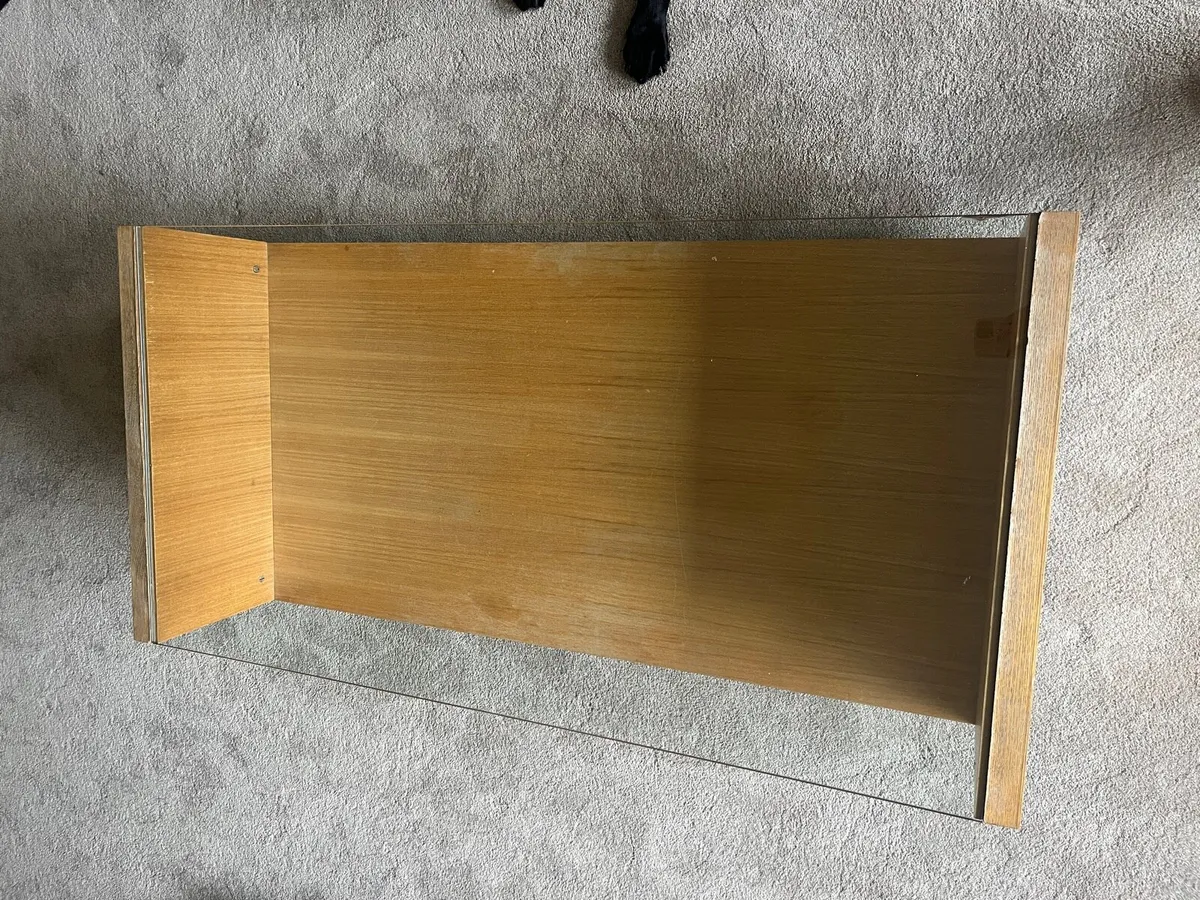 Coffee table- glass & wood - Image 2