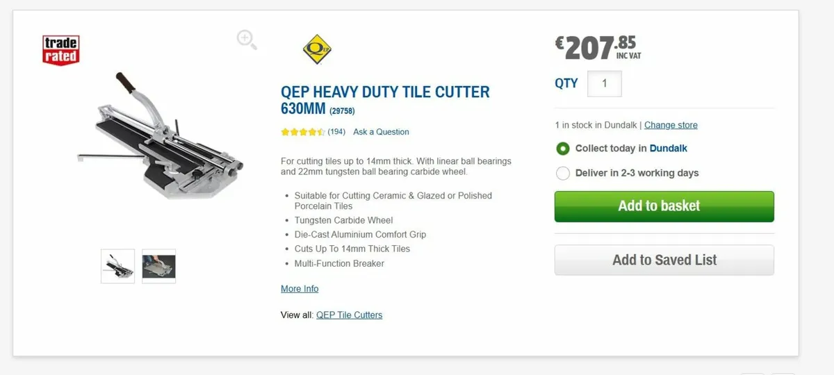 Heavy duty tile cutter 630 - Image 4
