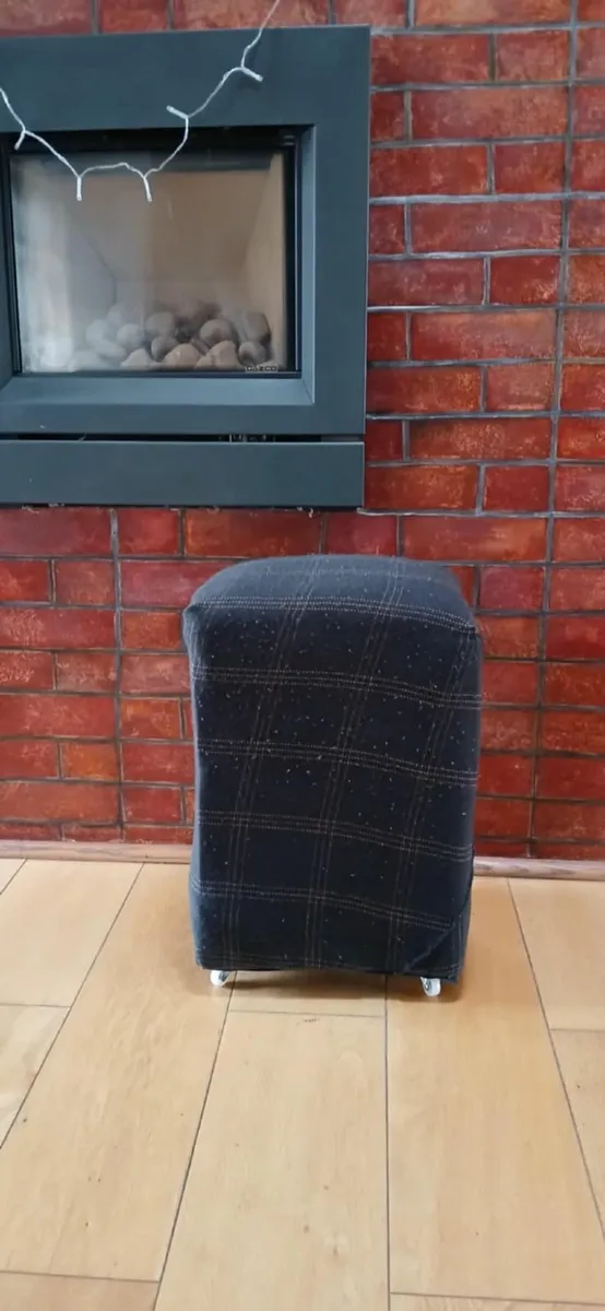 chocolate pouff  stool - Image 2