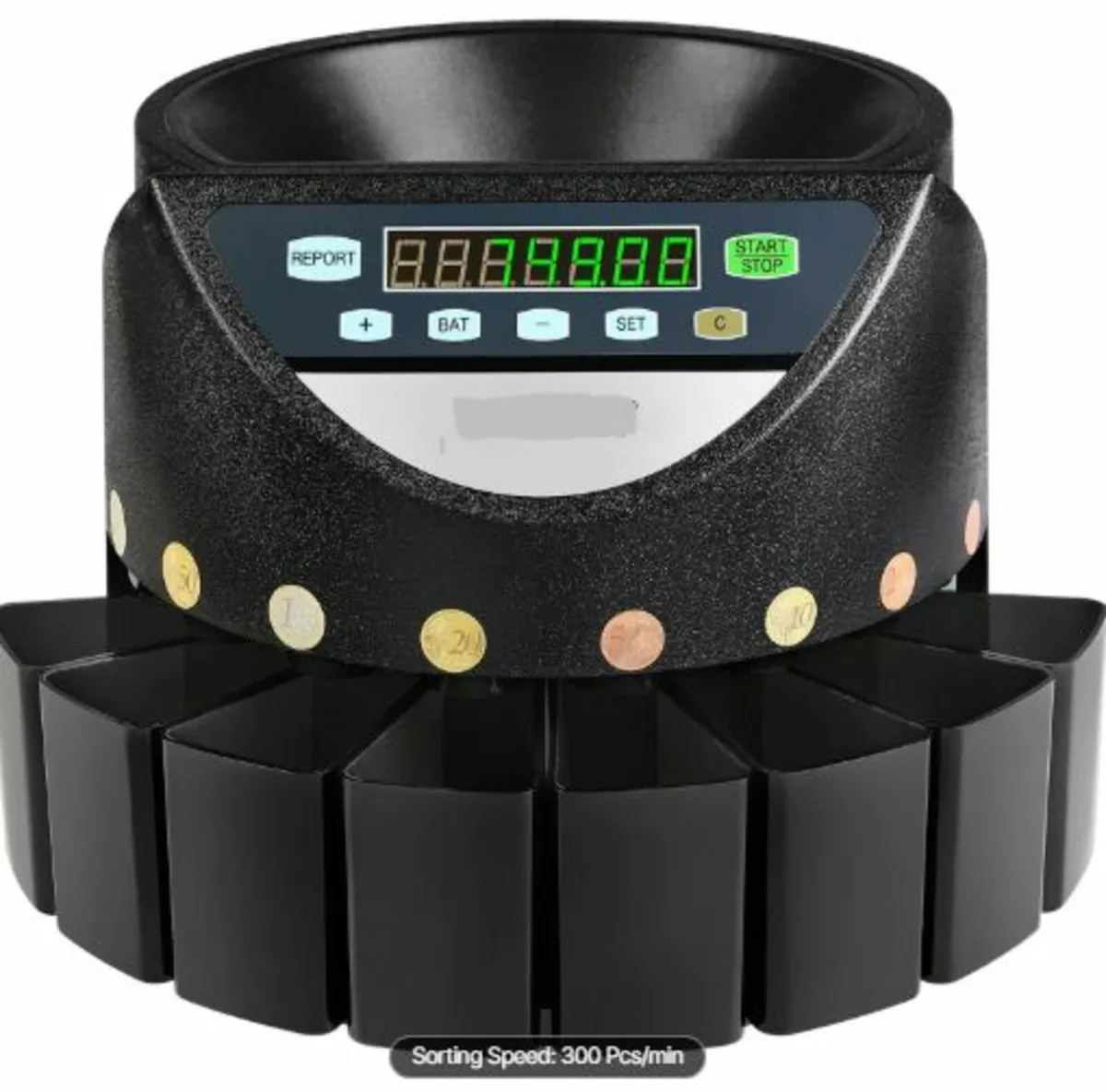 Euro Coin Counter Sorter 500-1000Coins Electronic - Image 1