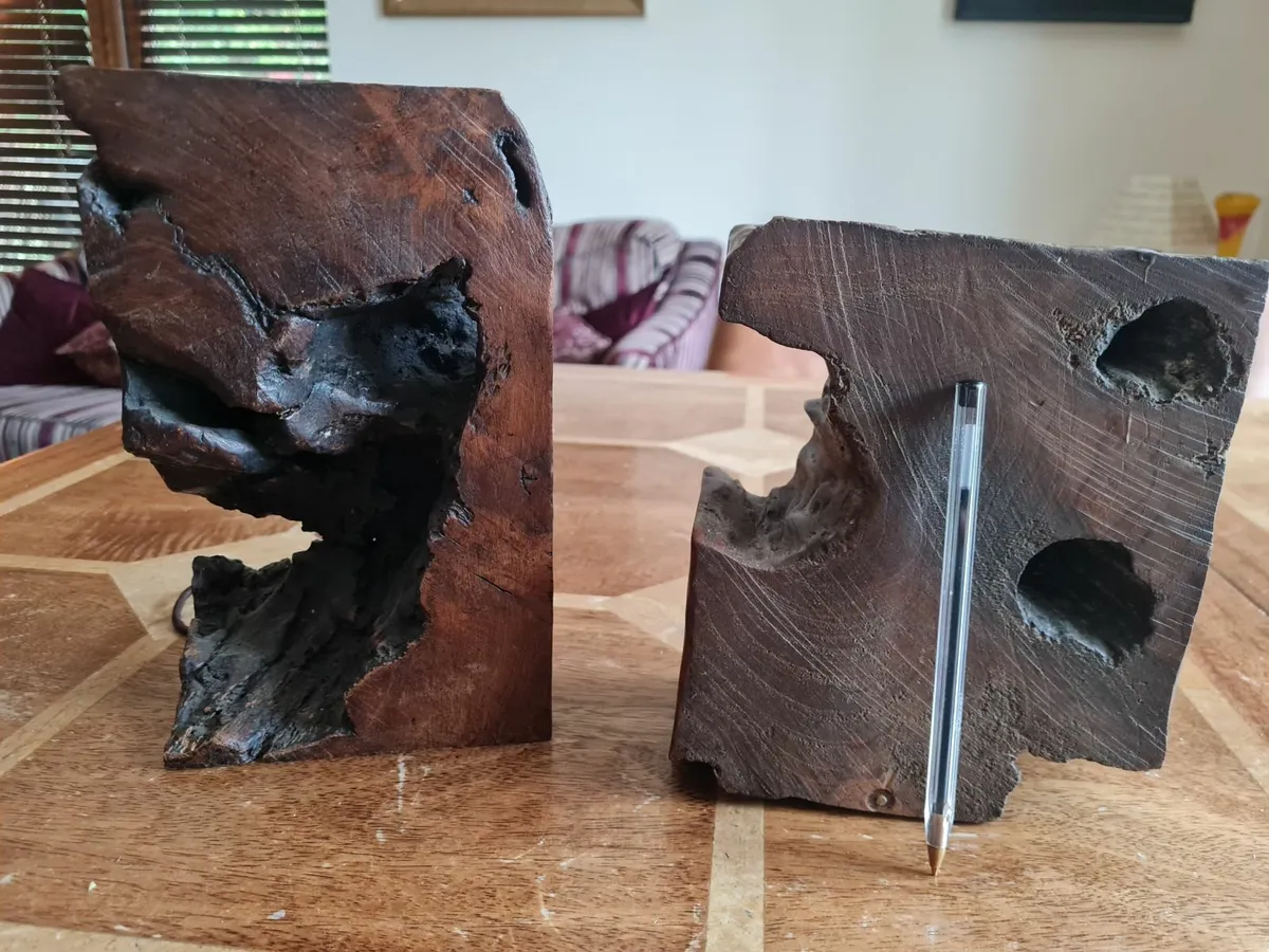 Wooden candle holders