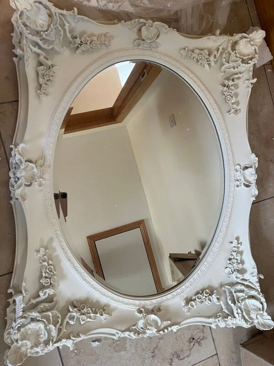 Antique Mirror - Laura Ashley - White Vintage French Style - Image 1