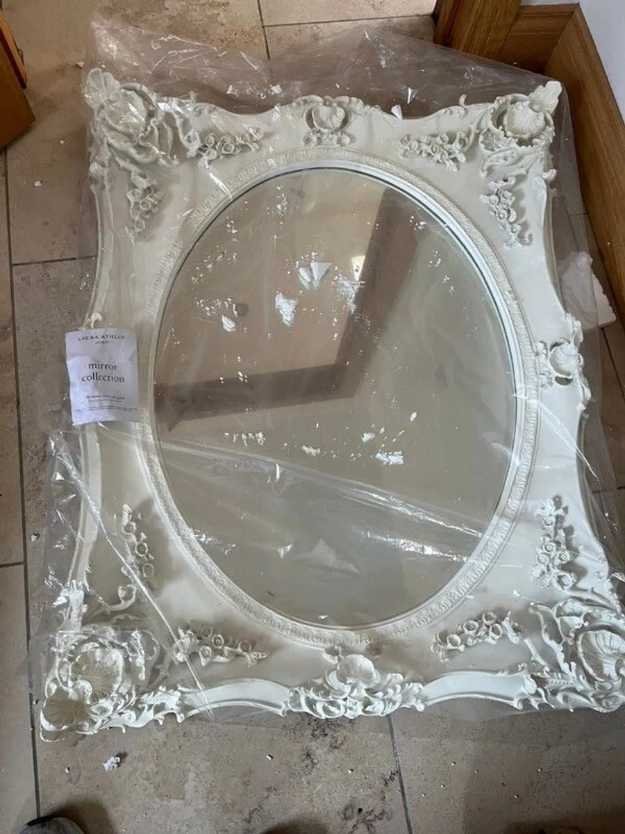 Antique Mirror - Laura Ashley - White Vintage French Style - Image 2