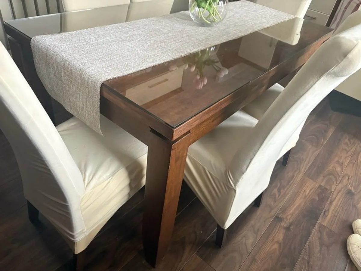 solid  sideboard and solid walnut table - Image 1